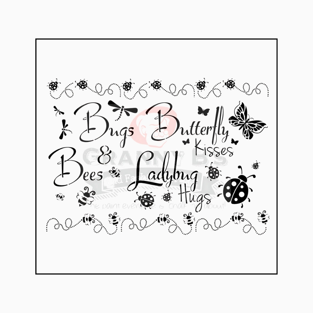 Bugs & Bees Stencil - Granny B's Old Fashioned Paint