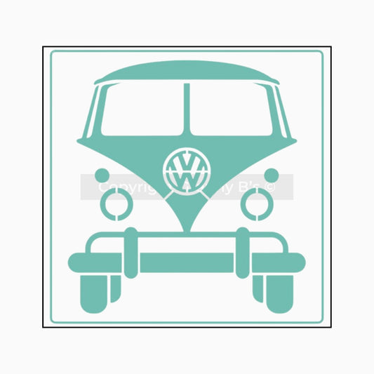 Camper Van Front - Stencil - Granny B's Old Fashioned Paint