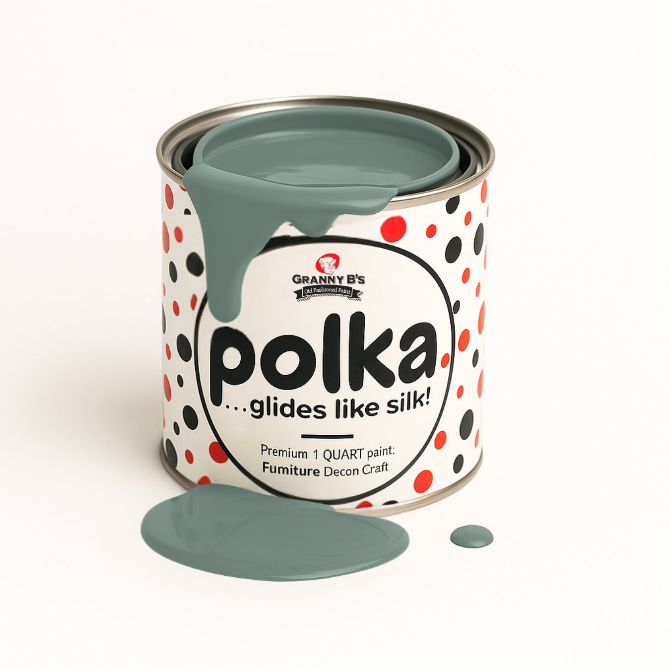 Polka.Paint - Duck Egg (duck egg blue)