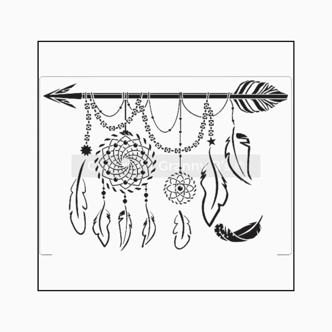 Feather Arrow Stencil - Granny B's Old Fashioned Paint