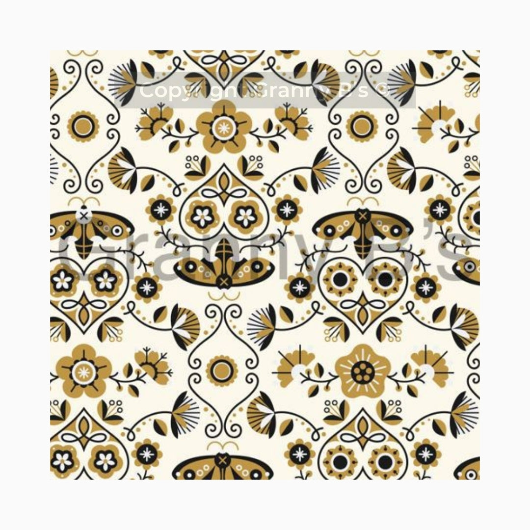 Folk Moth Gold by Granny Chic Decoupage Tissue