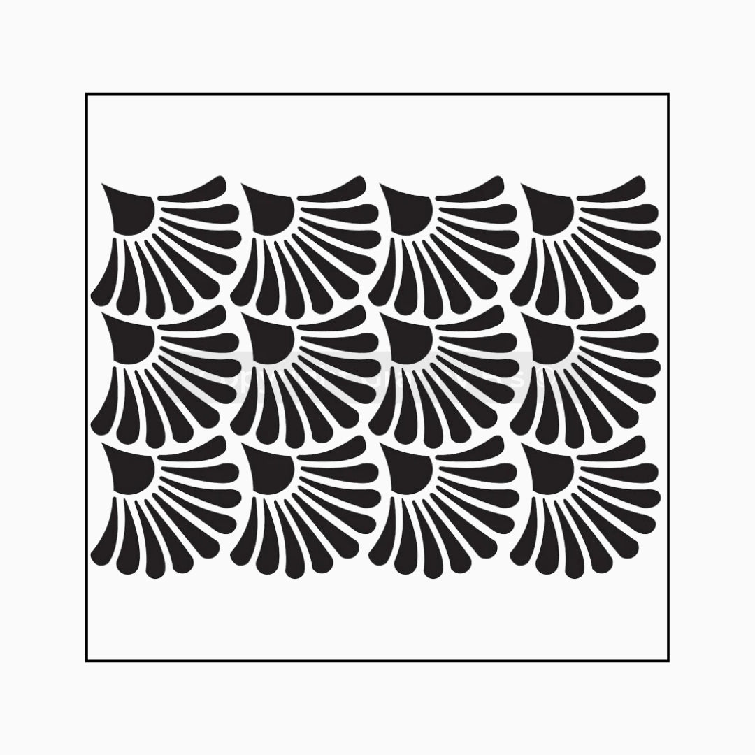 Geo Shells Stencil