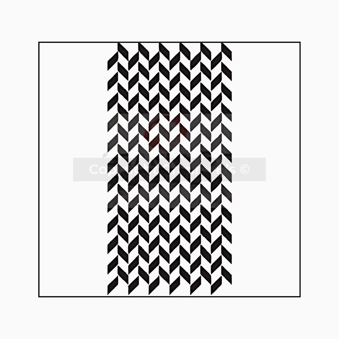 Herringbone Stencil - Granny B's Old Fashioned Paint