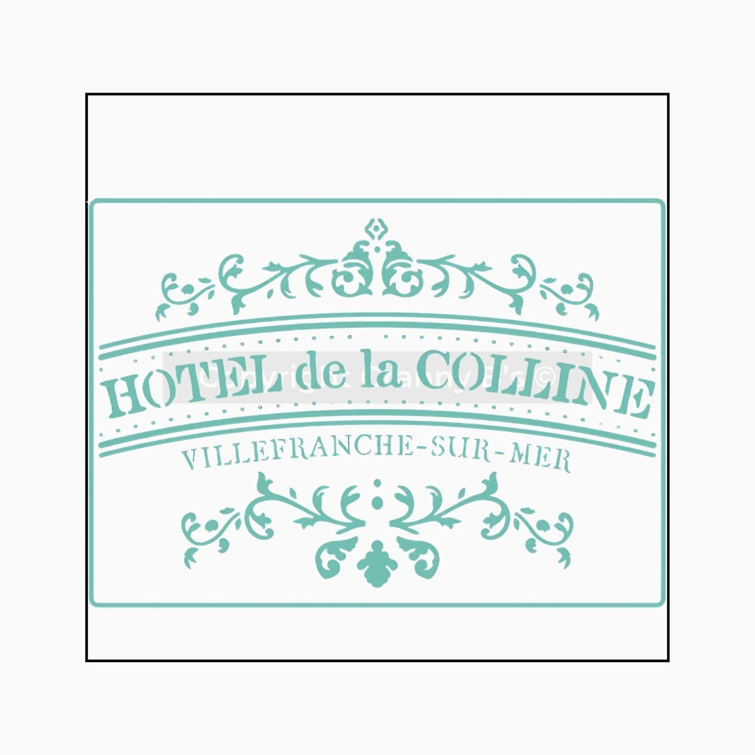 Hotel de la Colline -Stencil - Granny B's Old Fashioned Paint