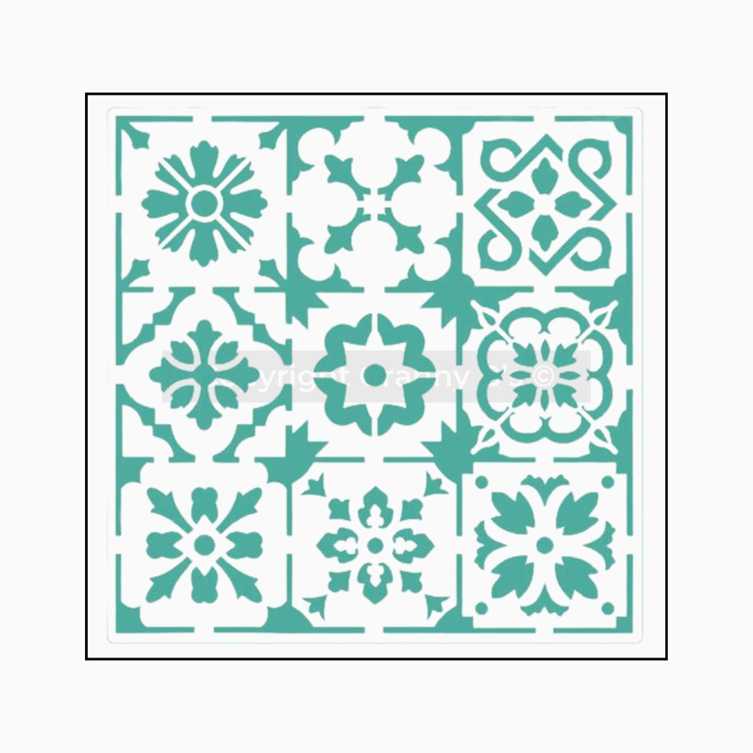 Portuguese Repeat Tile - Stencil