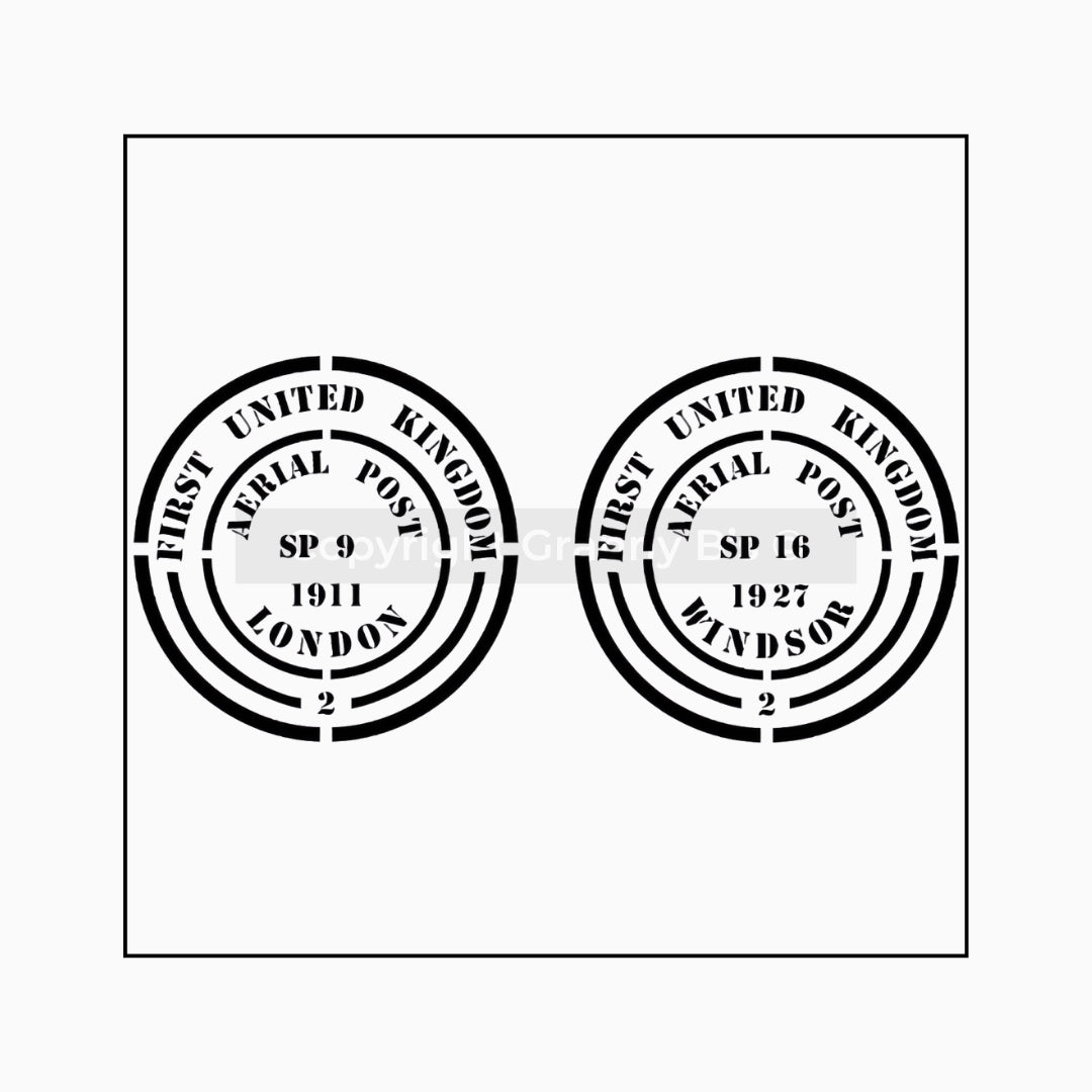 Postage Marks London Stencil - Granny B's Old Fashioned Paint