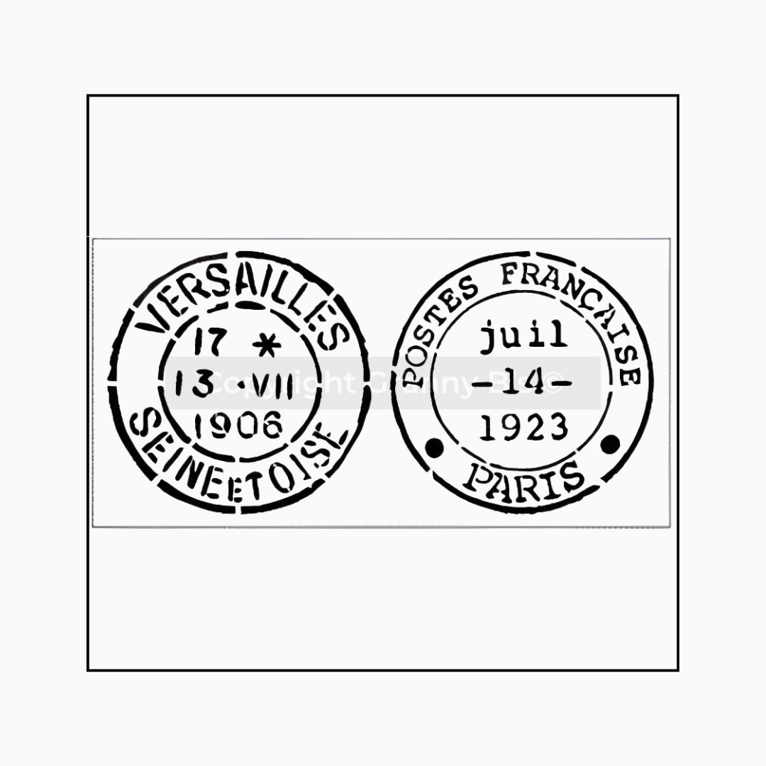 Postage Stamp Versailles Stencil - Granny B's Old Fashioned Paint
