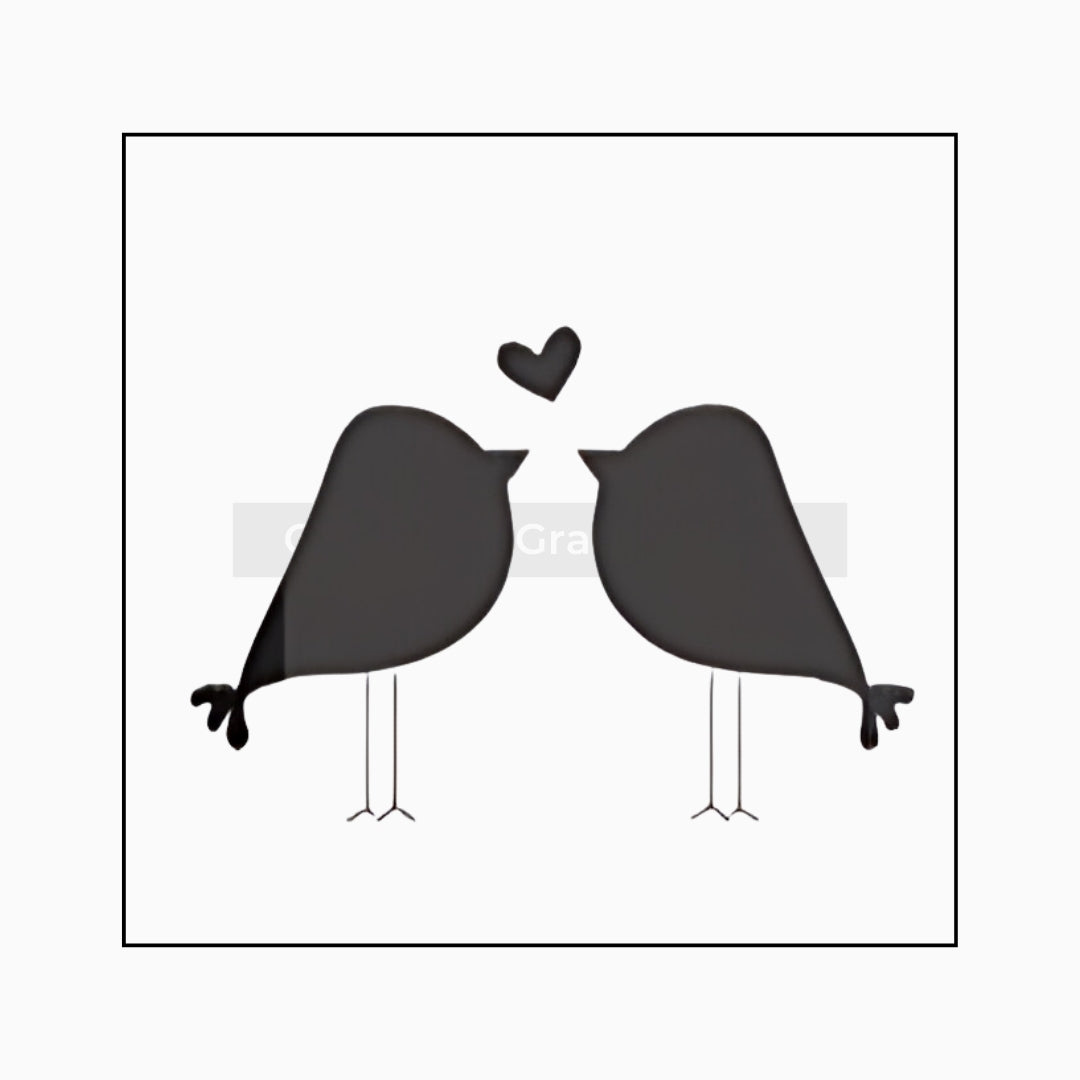 Postcard Stencil Clipart Birds - Granny B's Old Fashioned Paint