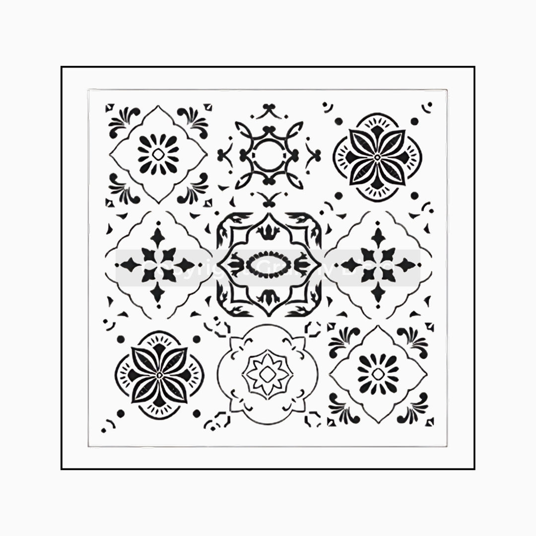 Tile Design 2 pack Stencil