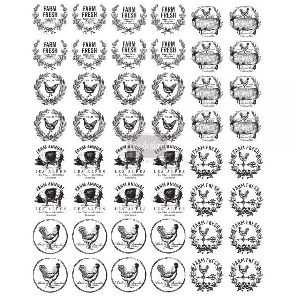 Farmhouse Delight - Knob Transfers - Granny B's Old Fashioned Paint