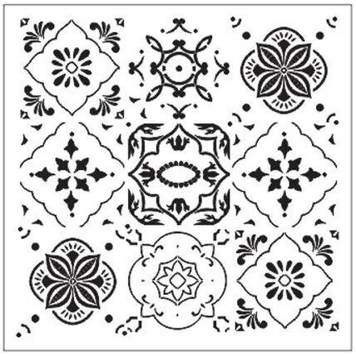 Tile Design 2 pack Stencil - Granny B's Old Fashioned Paint