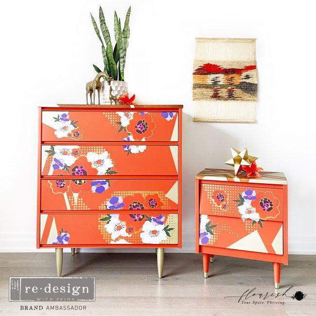 CeCe Modernised Floral  - Transfer (Prima Re-design) - Granny B's Old Fashioned Paint