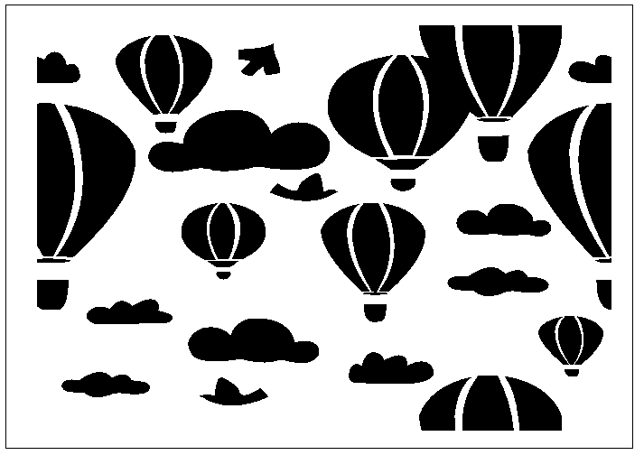 Hot Air Balloon Stencil - mylar