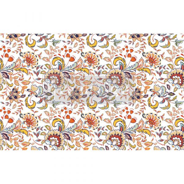 ‘Tangerine Spring’ - Decoupage Tissue Paper - Granny B's Old Fashioned Paint