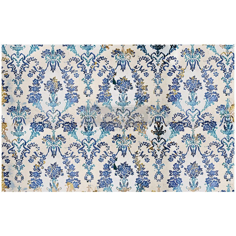 Decoupage Tissue Paper - Cobalt Flourish - Granny B's Old Fashioned Paint