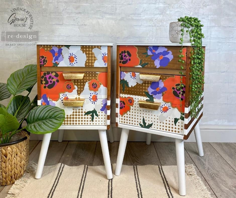 CeCe Modernised Floral  - Transfer - Granny B's Old Fashioned Paint