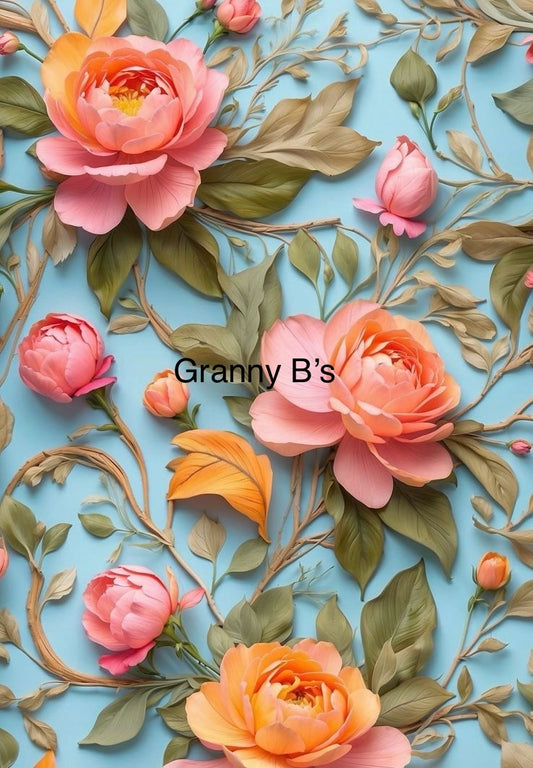 Autumn Rose decoupage decor tissue from Granny B’s 