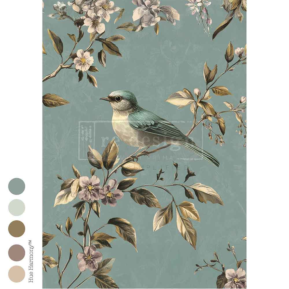 Blue Song- Decoupage Tissue Paper