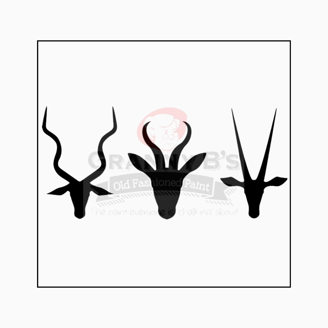 Buck Heads Stencils - Granny B's Old Fashioned Paint