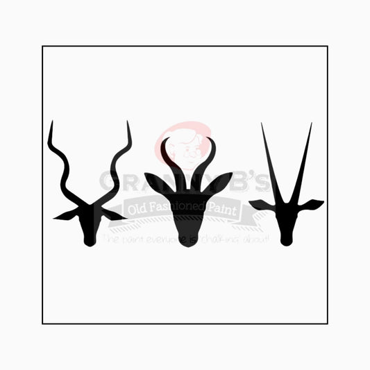 Buck Heads Stencils - Granny B's Old Fashioned Paint