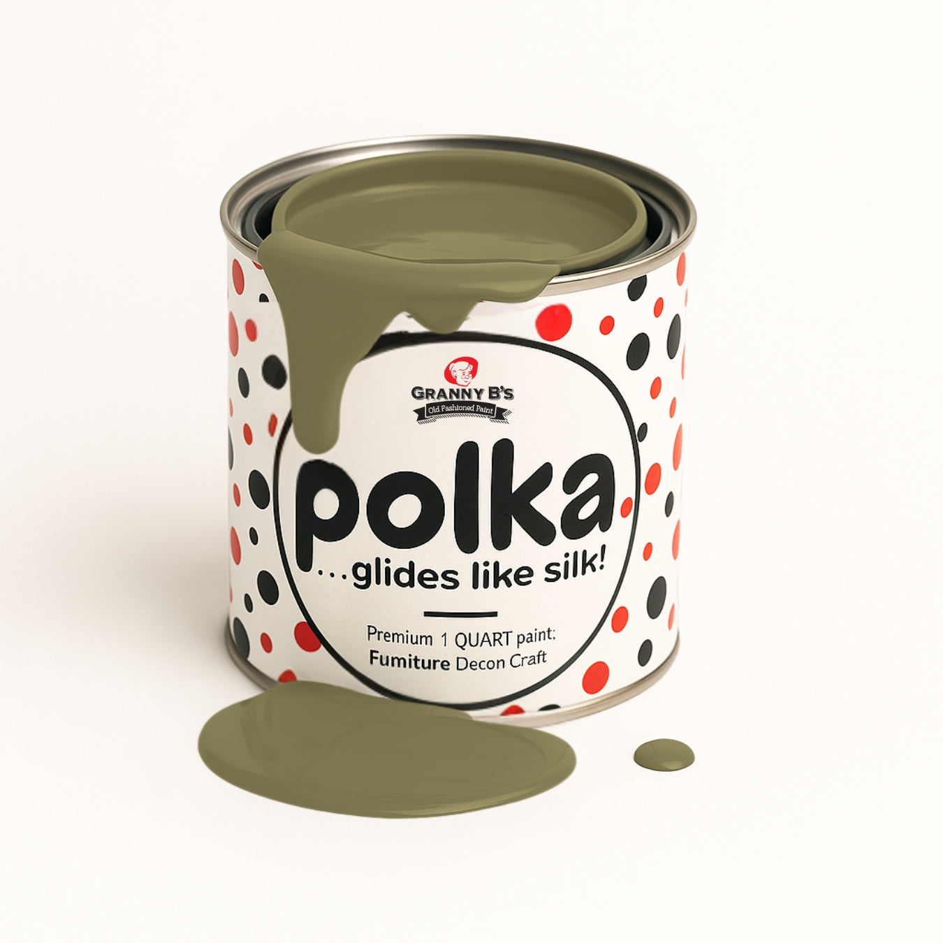 Polka.Paint - Burnt Olive (olive green)