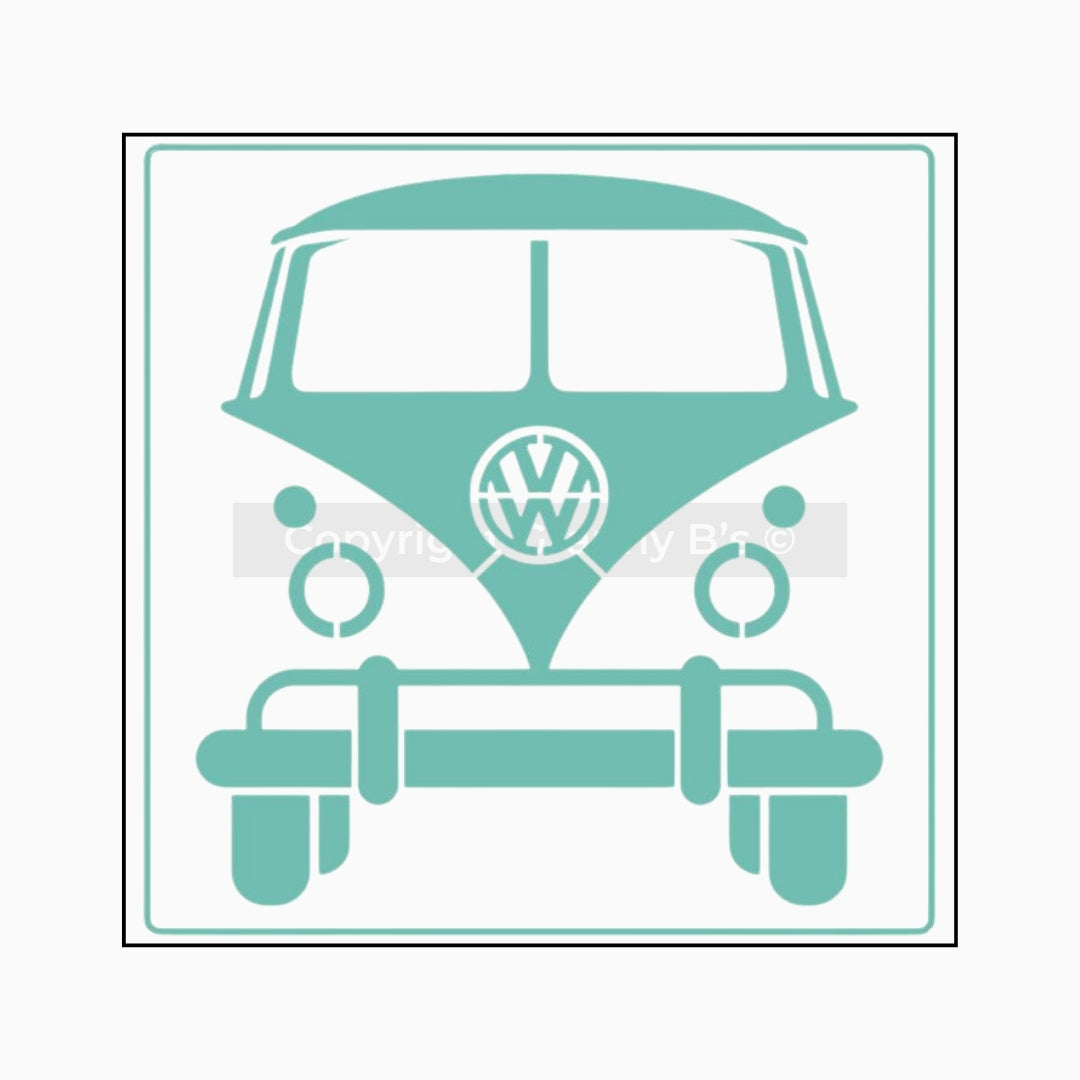 Camper Van Front - Stencil - Granny B's Old Fashioned Paint