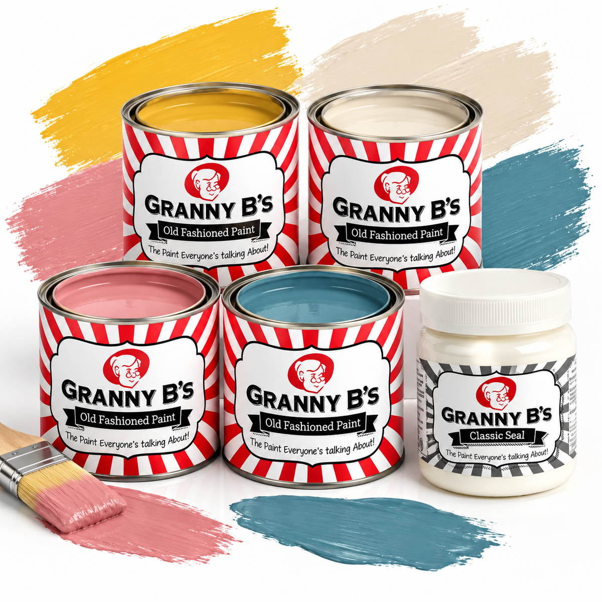 Pick 'n Mix four 1 litre Granny B's chalk paint tins