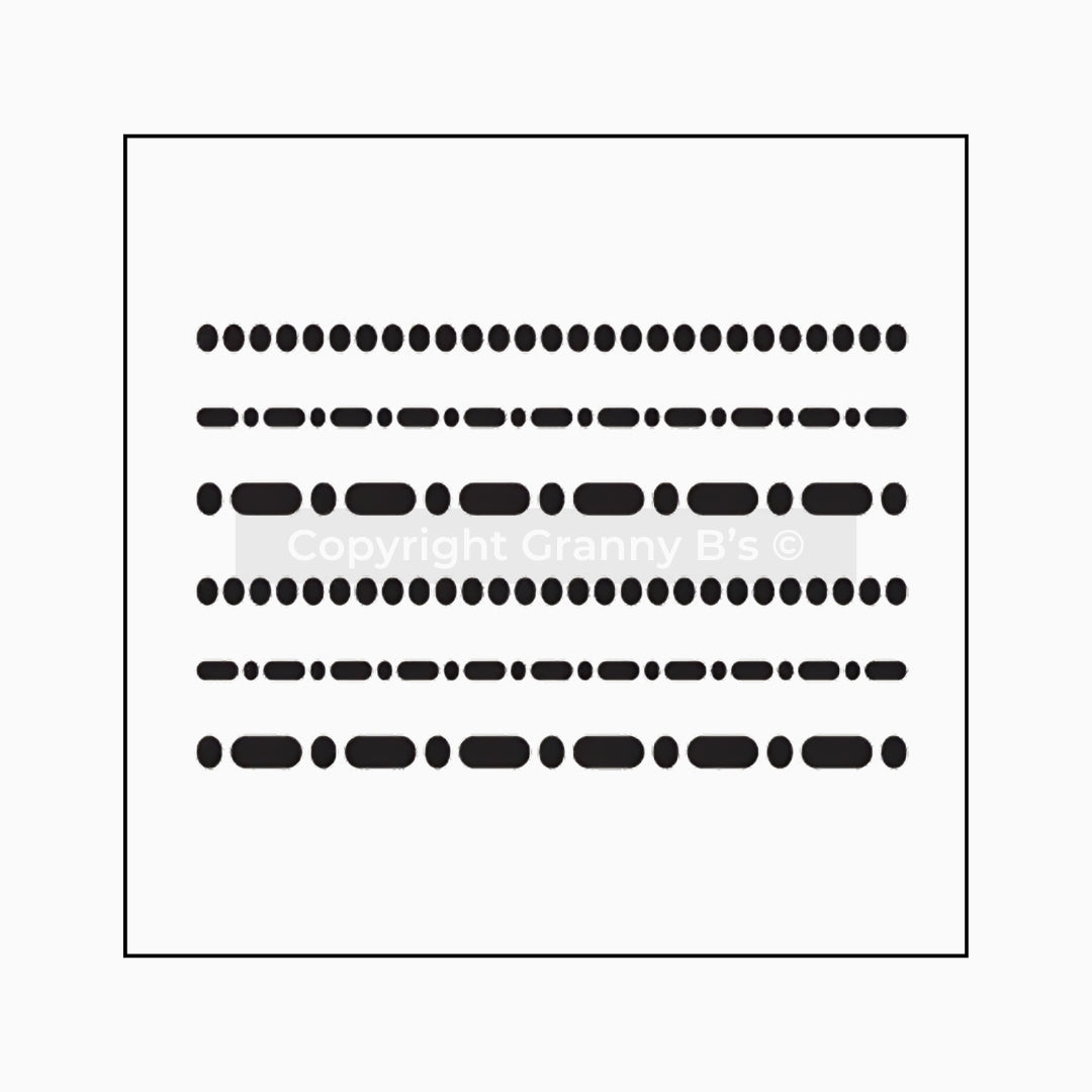 Dash Dot Border Stencil