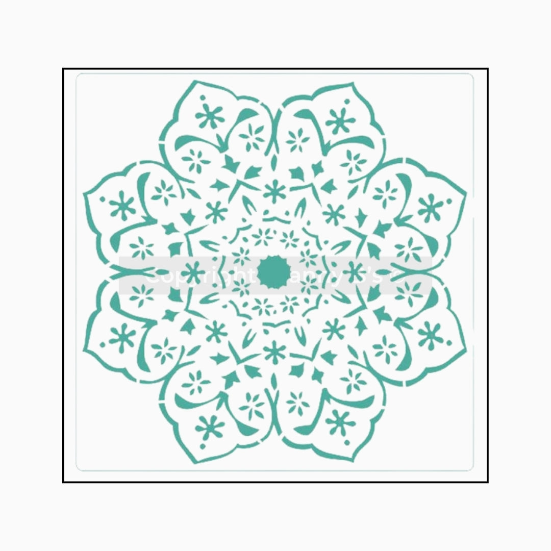 Flower Mandalla - Stencil - Granny B's Old Fashioned Paint