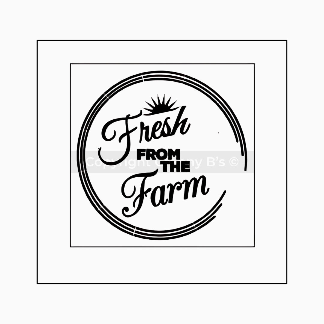 Fresh From the Farm Stencil - Granny B's Old Fashioned Paint