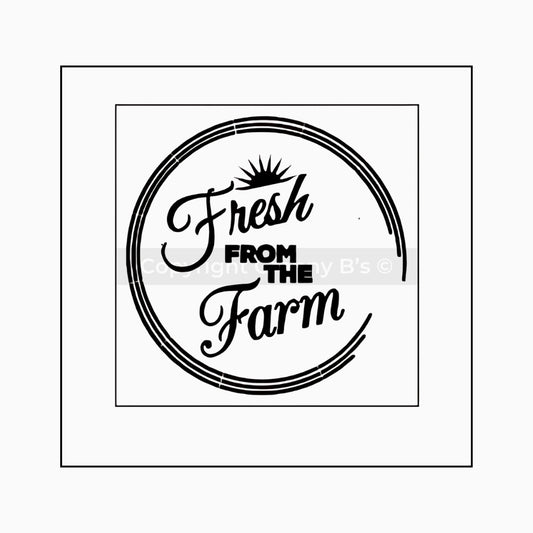 Fresh From the Farm Stencil - Granny B's Old Fashioned Paint