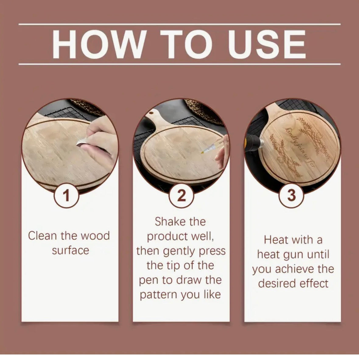 Wood Burning Marker 3 pack