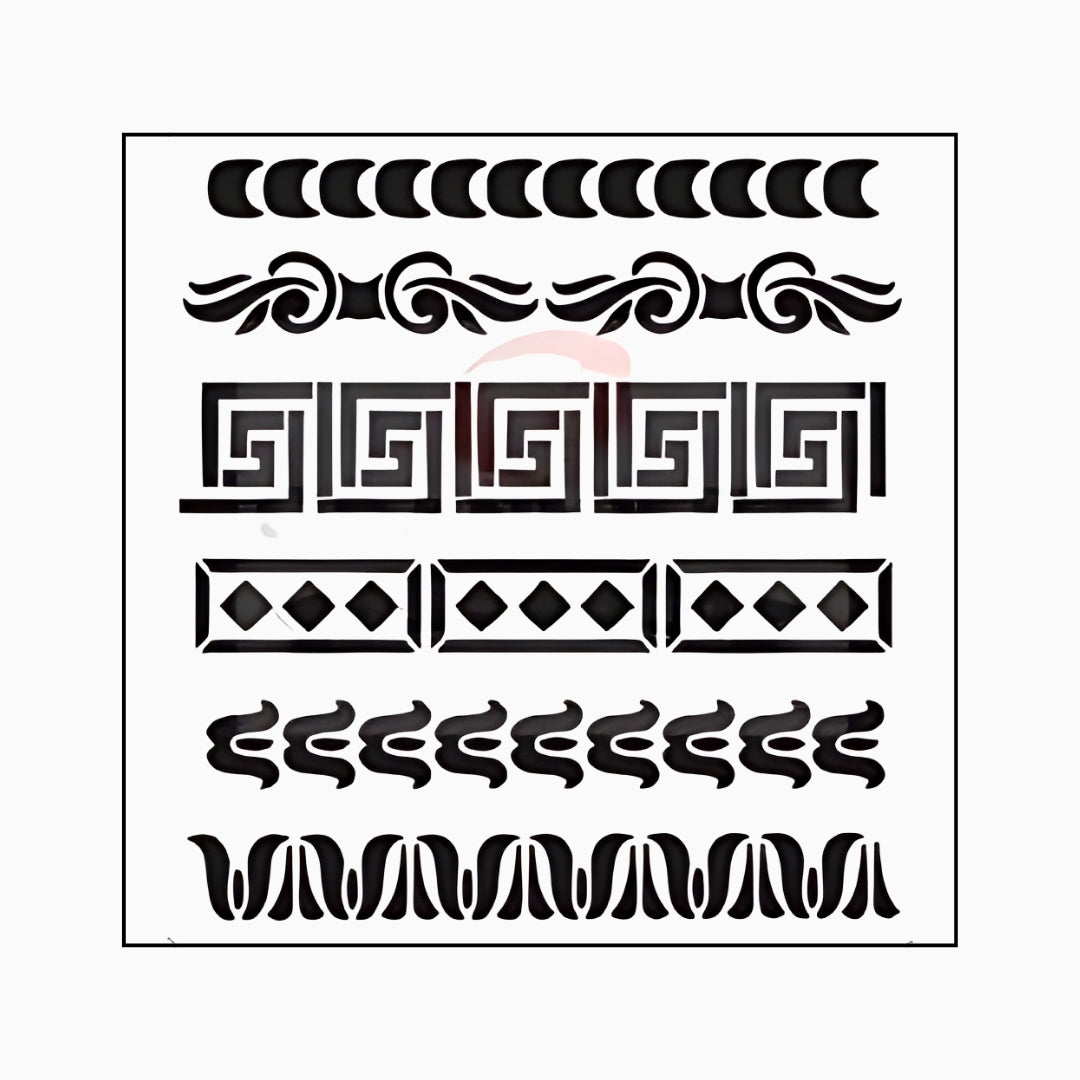 Funky Borders Stencil