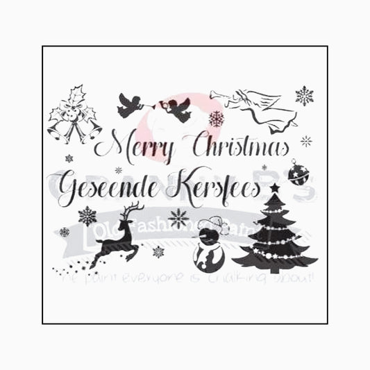 Merry Christmas Stencil - Granny B's Old Fashioned Paint