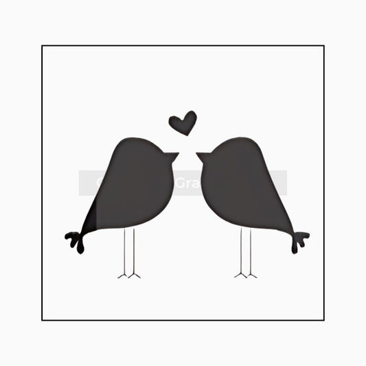 Postcard Stencil Clipart Birds - Granny B's Old Fashioned Paint