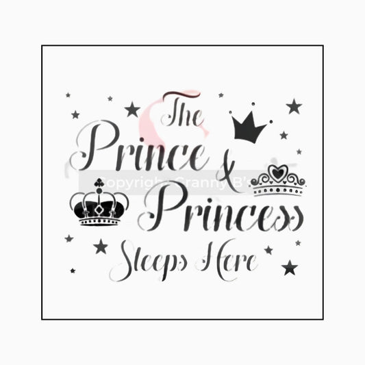 Prince & Princess Stencil - Granny B's Old Fashioned Paint