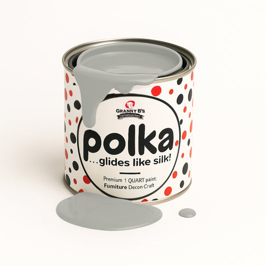 Polka.Paint - Tiramisu (grey off-white)