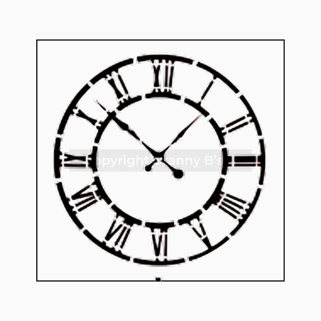 Vintage Clock Stencil - Granny B's Old Fashioned Paint