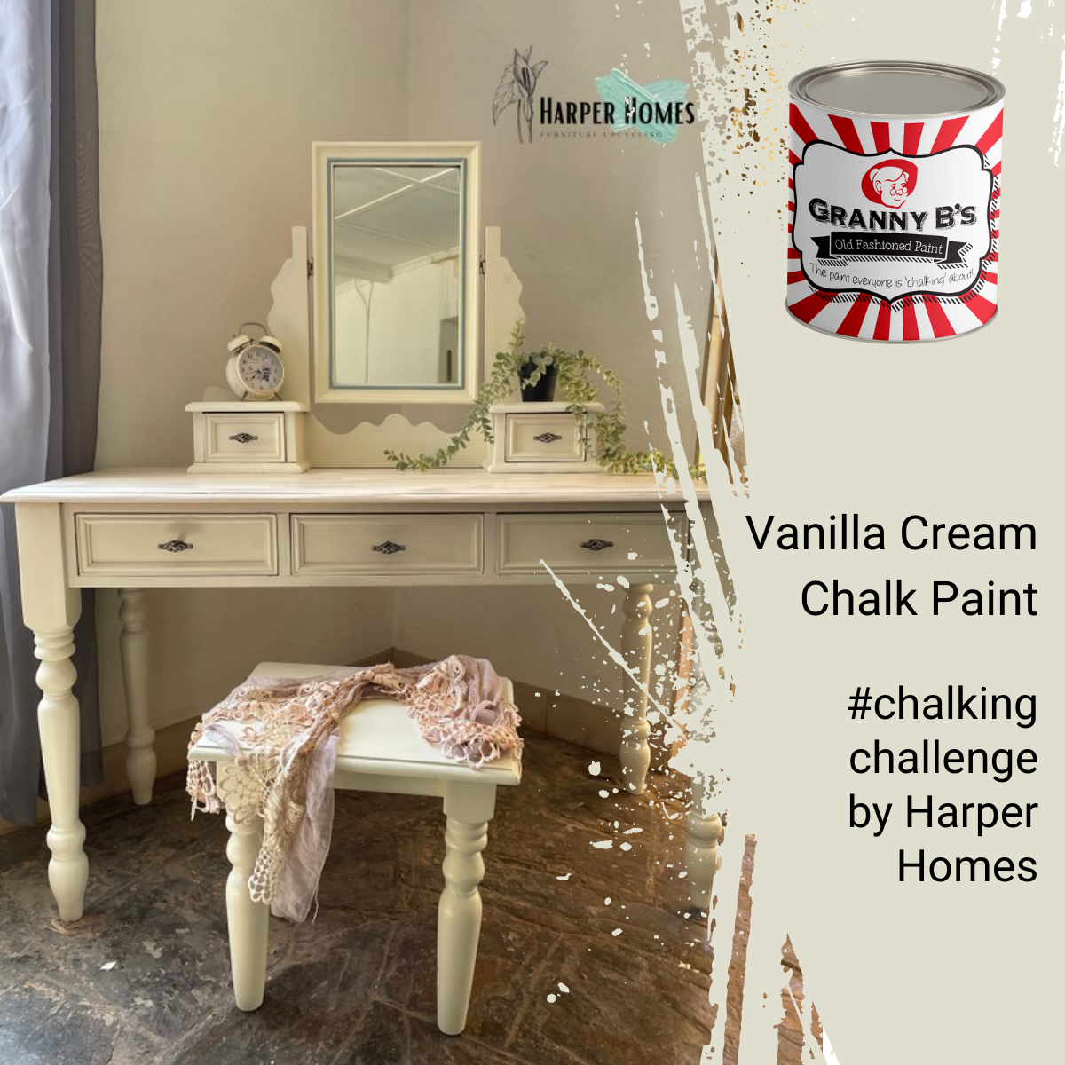 Old Fashioned Paint - Vanilla Cream (Off White Cream) - Granny B's Old Fashioned Paint