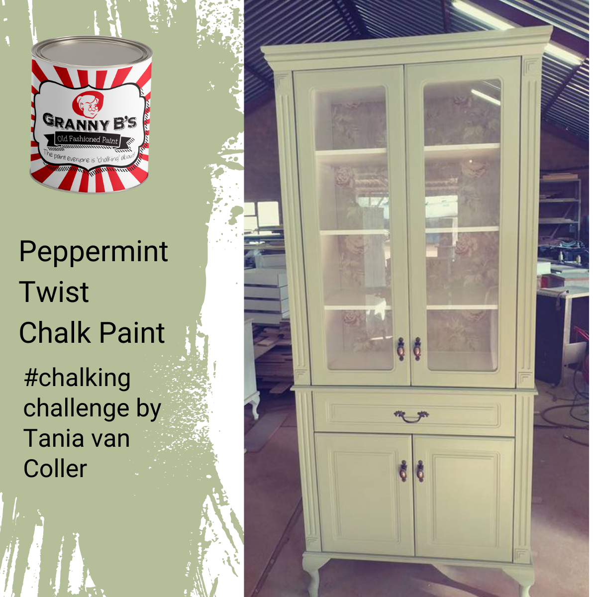 Old Fashioned Paint - Peppermint Twist (Sage Green) - Granny B's Old Fashioned Paint