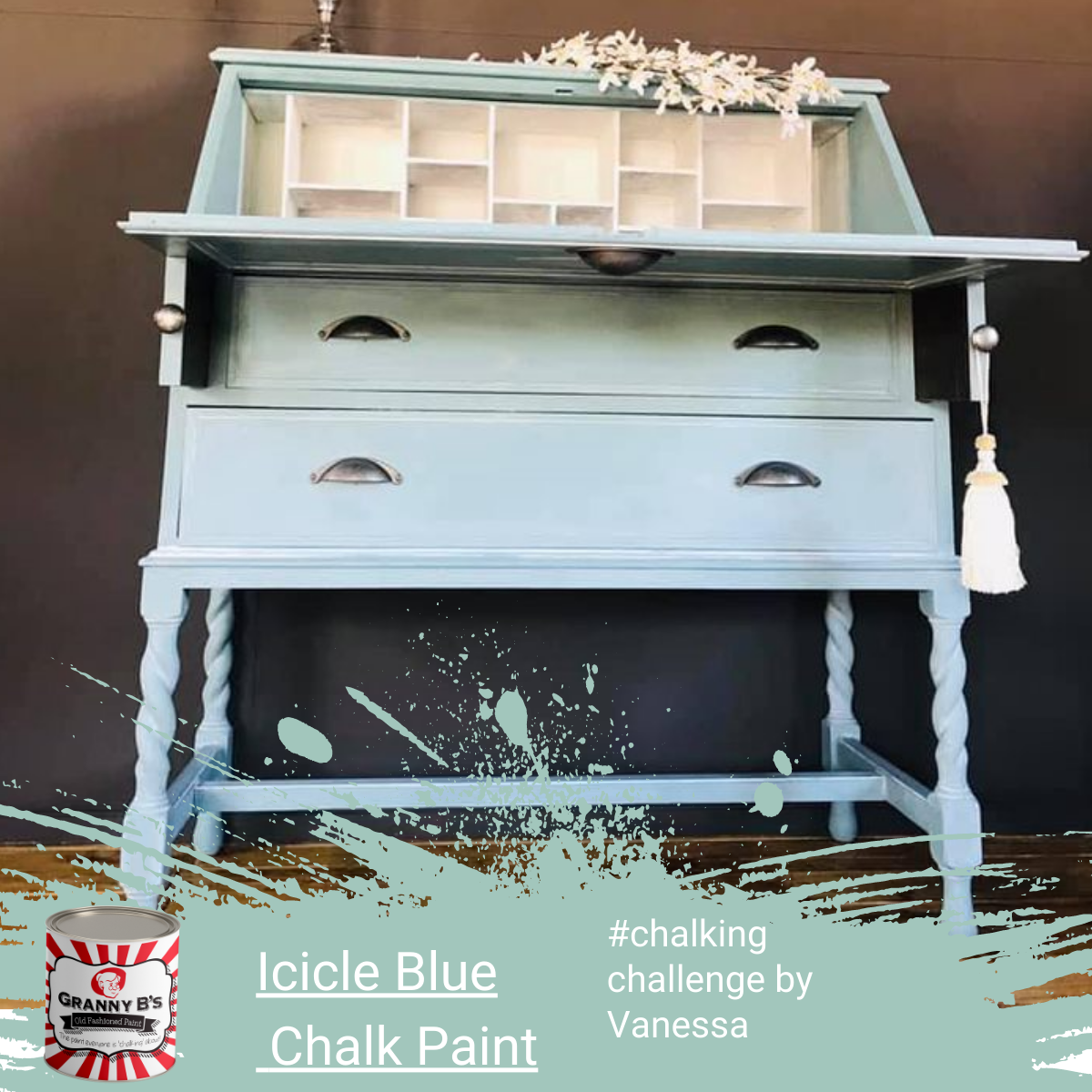 Chalkpaint - Icicle Blue (Vintage Blue) - Granny B's Old Fashioned Paint