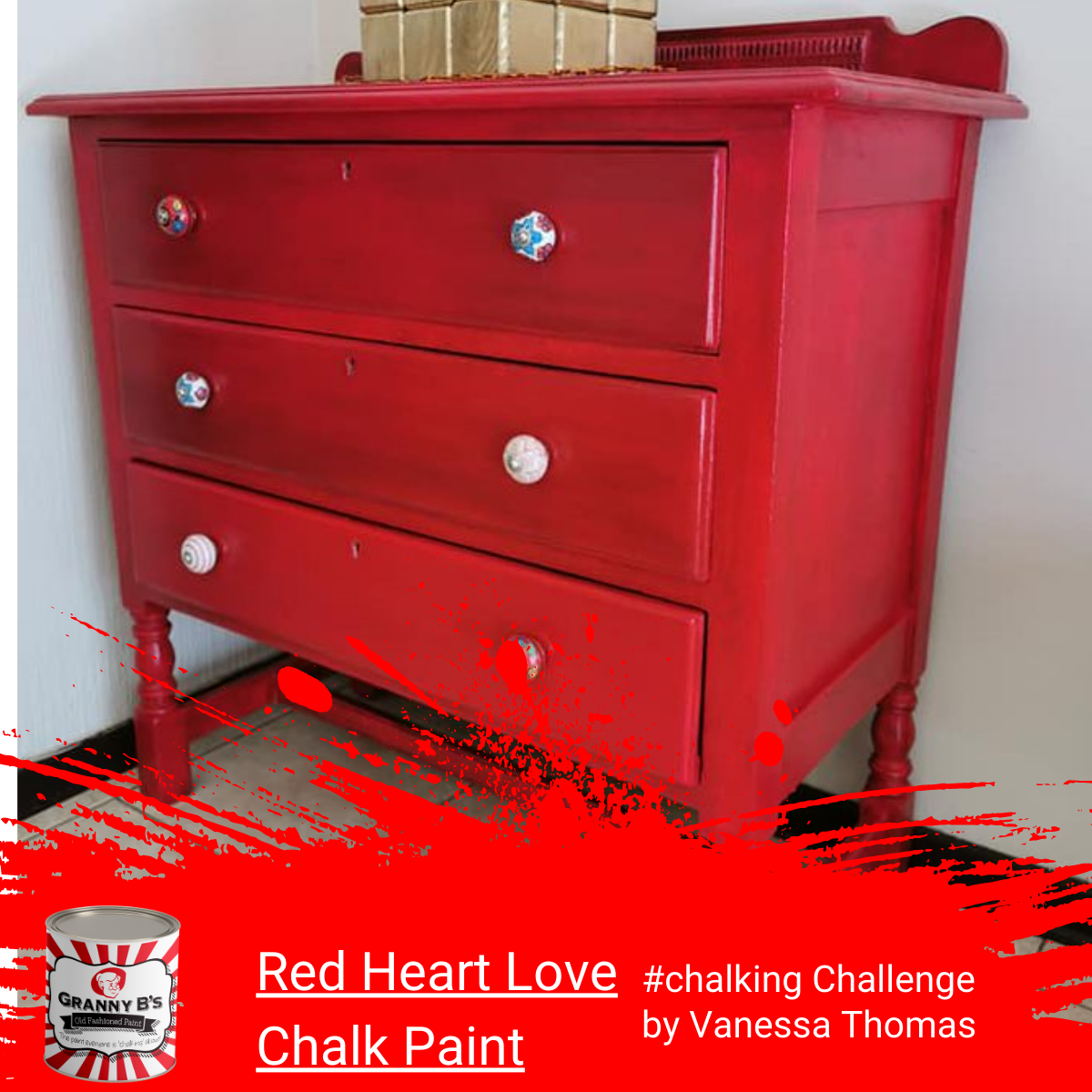 Chalkpaint - Red Heart Love (Postbox Red)