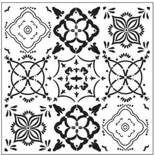 Tile Design 2 pack Stencil - Granny B's Old Fashioned Paint