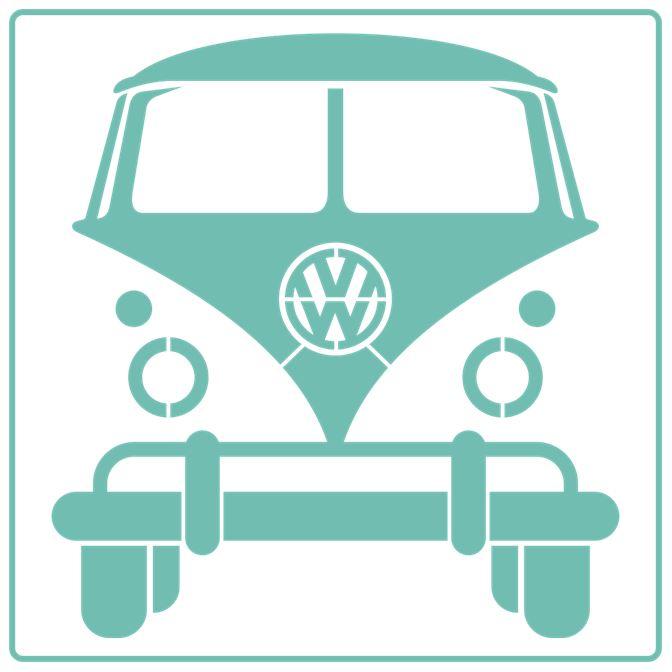 Camper Van Front - Stencil - Granny B's Old Fashioned Paint
