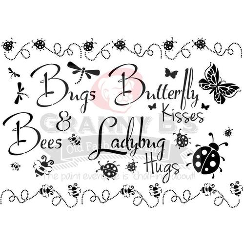 Bugs & Bees Stencil - Granny B's Old Fashioned Paint