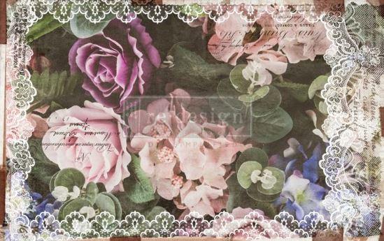 Decoupage Tissue Paper - Dark Lace Floral - Granny B's Old Fashioned Paint