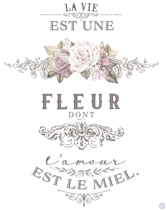 L'amour Est Le Miel  - Transfer (Prima Re-design) - Granny B's Old Fashioned Paint