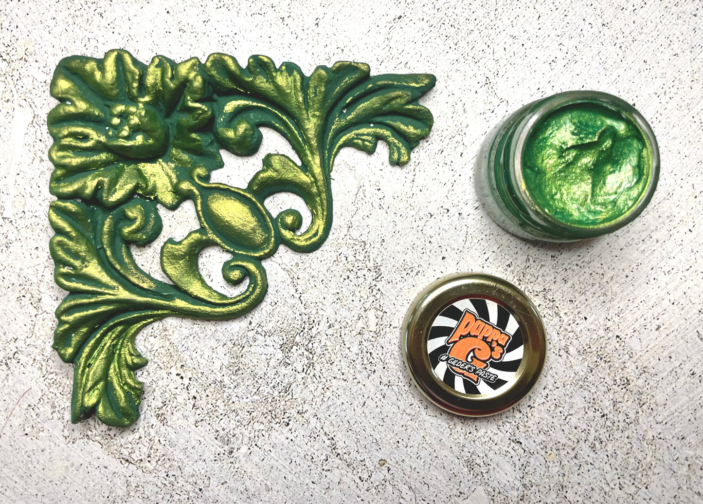 Deluxe Gilder's Paste - Poseidon - Golden Green (25g) - Granny B's Old Fashioned Paint
