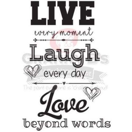 Live, Love, Laugh Stencil - Granny B's Old Fashioned Paint