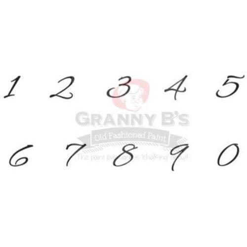 Numbers 0-9 (Individual Numbers on Each Stencil - pack of 10) - Granny B's Old Fashioned Paint